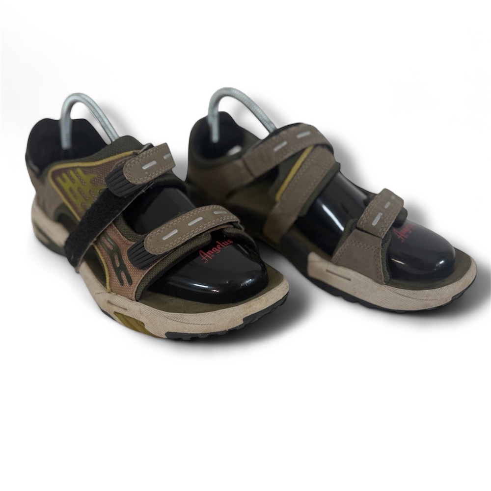 Teva Sandals Men's 9 Terra Fi Trail Outdoor Hiking Velcro‎ Sport Brown Green
